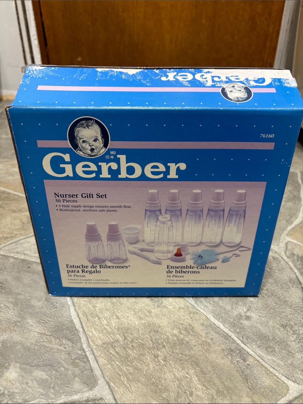Vintage 1996 Gerber Nurser Gift Set 36 Piece Bottle Kit Baby Bottle New Open Box